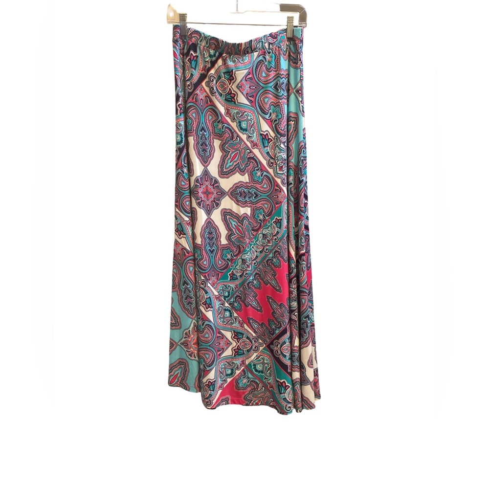 Chico's Vibrant Paisley Maxi Skirt
